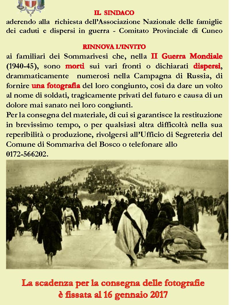 RACCOLTA FOTOGRAFIE CADUTI E DISPERSI DURANTE LA SECONDA GUERRA MONDIALE RACCOLTA FOTOGRAFIE CADUTI E DISPERSI DURANTE LA SECONDA GUERRA MONDIALE