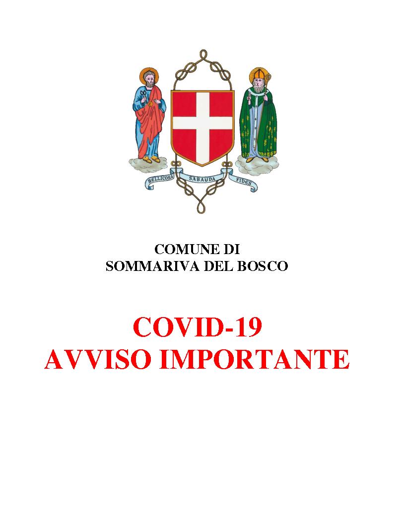 COVID-19 AVVISO IMPORTANTE